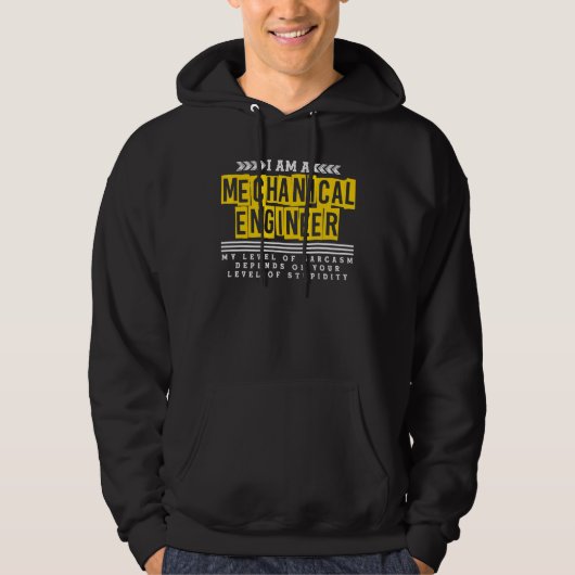 Maschinenbaustufe Sarcasm Hoodie (Vorderseite)