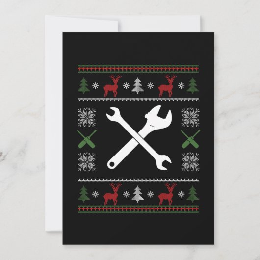 Maschinenbautechniker Einladung (Vorderseite)