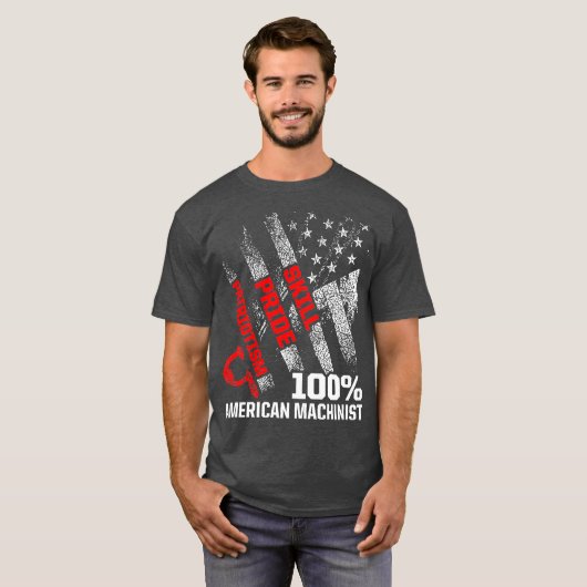 Maschinenbediener in den USA T-Shirt (Vorne ganz)