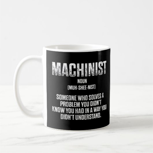 Maschinenbediener mit einem Problem 7 Kaffeetasse (Links)