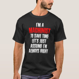 Maschinenbediener mit Rechts T-Shirt
