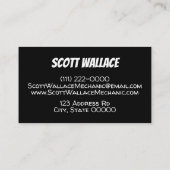 Maschinenbetriebskarte Visitenkarte (Rückseite)