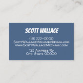 Maschinenbetriebskarte Visitenkarte (Rückseite)