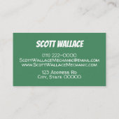 Maschinenbetriebskarte Visitenkarte (Rückseite)