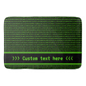 Maschinencode Schwarz & Grün - Ihre Botschaft Männ Badematte (Vorderseite)