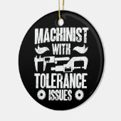 Maschinenführer mit Toleranzproblemen Keramik Ornament (Links)