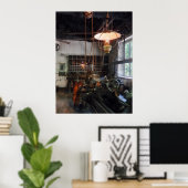 Maschinengeschäft mit Lattern Poster (Heimbüro)