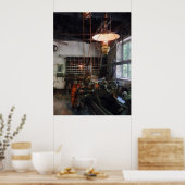 Maschinengeschäft mit Lattern Poster (Küche)