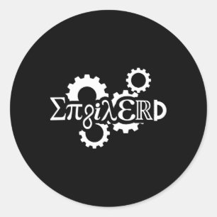Maschinengestänge des Pi Day Enginerd Engineer Runder Aufkleber