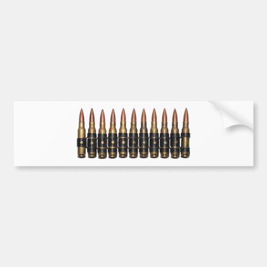 Maschinengewehr-Kugeln Autoaufkleber (Vorne)