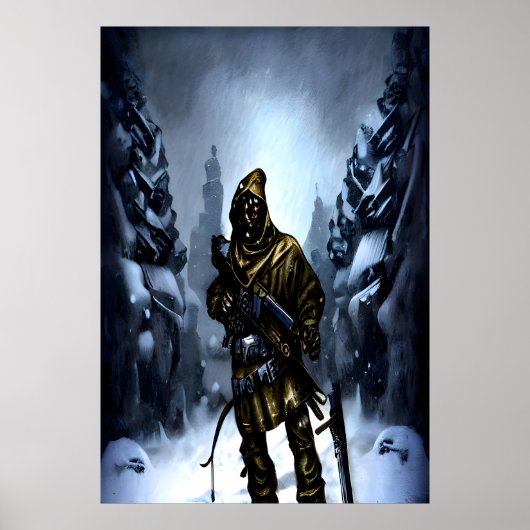 Maschinengewehr Paladin | AI Art Poster (Vorne)