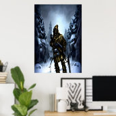 Maschinengewehr Paladin | AI Art Poster (Heimbüro)