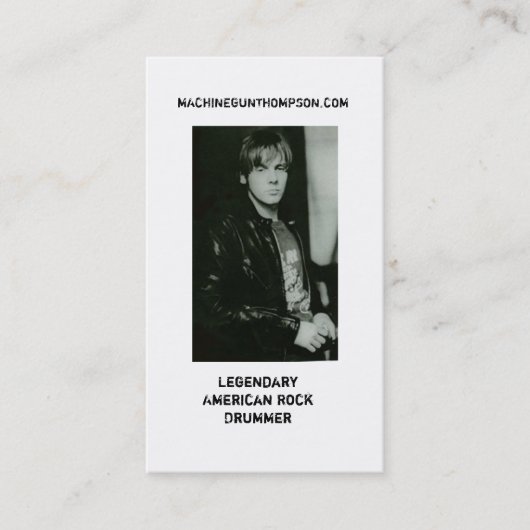 MASCHINENGEWEHR- THOMPSON-KARTE VISITENKARTE (Vorderseite)