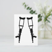 Maschinengewehren - Frieden beenden Postkarte (Stehend Vorderseite)