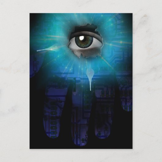 Maschinengott Postkarte (Vorderseite)