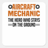 Maschineningenieur für Luftfahrzeuge Quadratischer Aufkleber (Vorderseite)