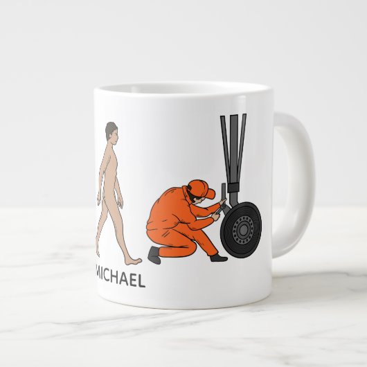 Maschineningenieur für personalisierte Evolution Jumbo-Tasse (Vorderseite Rechts)