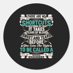 Maschineningenieur Runder Aufkleber
