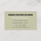 Maschinenladen Visitenkarte (Rückseite)