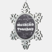 Maschinenlehrer Schneeflocken Zinn-Ornament (Rechts)