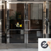 Maschinenschieber Fensteraufkleber (Büro Tür)