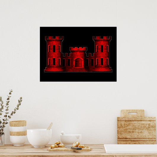 Maschinenschloss Poster (Küche)