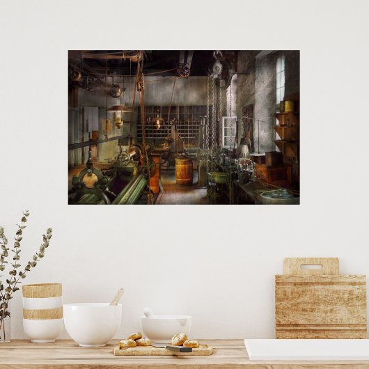 Maschinist - Drehmaschinen - Machinistenparadies Poster (Küche)