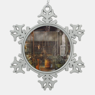 Maschinist - Drehmaschinen - Machinistenparadies Schneeflocken Zinn-Ornament