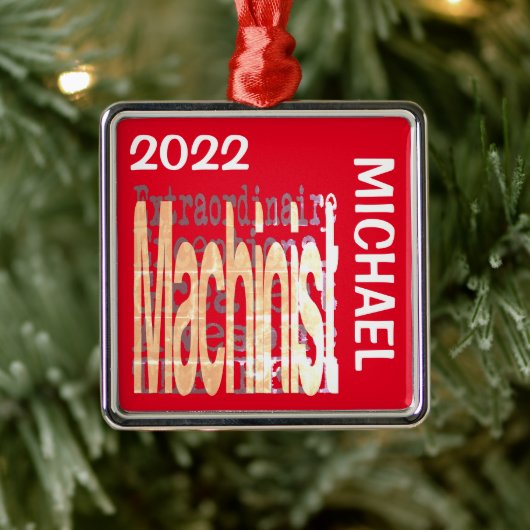 Maschinist Extraordinaire CUSTOM Ornament Aus Metall (Baum)