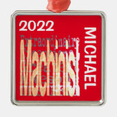 Maschinist Extraordinaire CUSTOM Ornament Aus Metall (Vorne)