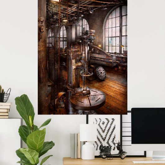 Maschinist - Industriebohrmaschine Poster (Heimbüro)