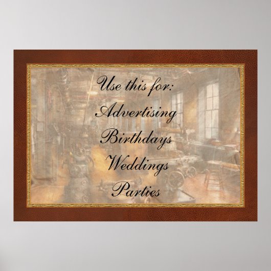 Maschinist - Industriegesellschaft Poster (Vorne)