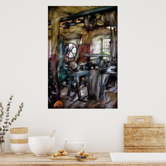 Maschinist - Viele alte Maschinen Poster (Küche)