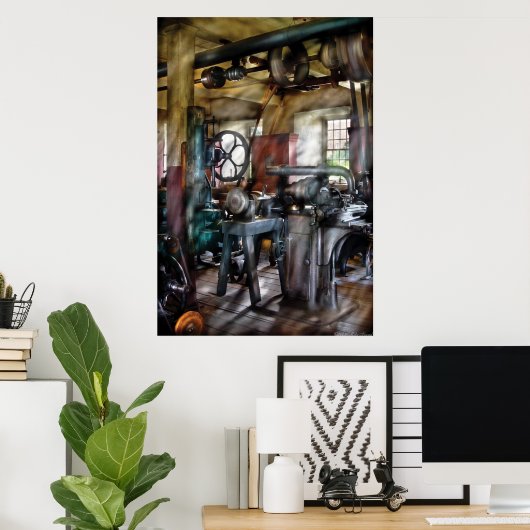 Maschinist - Viele alte Maschinen Poster (Heimbüro)