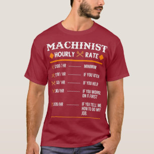 Maschinistische Stundenbearbeitung T-Shirt