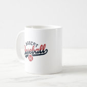 Mascot Baseball Retro-Logo Kaffeetasse (Vorderseite Links)