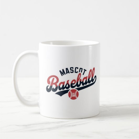 Mascot Baseball Retro-Logo Kaffeetasse (Links)