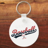 Mascot Baseball Retro-Logo Schlüsselanhänger (Vorderseite)