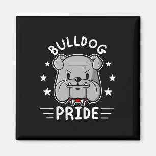 Mascot English Bulldog stolz und Loyalität Magnet