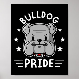 Mascot English Bulldog stolz und Loyalität Poster