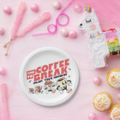 Mascot-Kaffee - Zeit zum Kaffeepause Pappteller (Party)