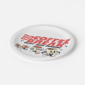 Mascot-Kaffee - Zeit zum Kaffeepause Pappteller (Schrägansicht)