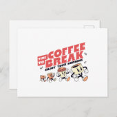 Mascot-Kaffee - Zeit zum Kaffeepause Postkarte (Vorne/Hinten)