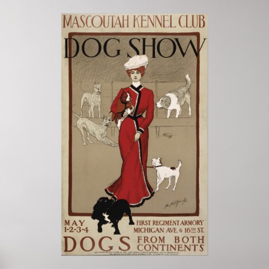 Mascoutah Kennel Club Dog Show 1901 Poster (Vorne)