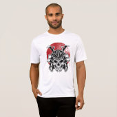 Masculina Máscara Samurai Oni / Samurai Oni Mask T-Shirt (Vorne ganz)