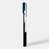 Masculine Abstrakt Sky Blue Black Design Case-Mate iPhone Hülle (Rückseite / Links)
