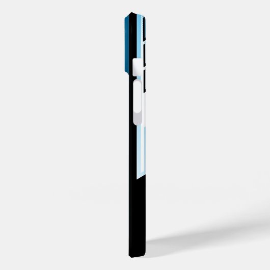 Masculine Abstrakt Sky Blue Black Design Case-Mate iPhone Hülle (Rückseite / Links)