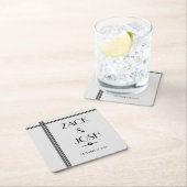 Masculine Black and Gray WEDING Rechteckiger Pappuntersetzer (Vor Ort)