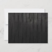 Masculine Black Barn Wood Foto Abschluss Einladung (Rückseite)