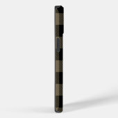 Masculine Black Brown Buffalo Kariert Name Initial Case-Mate iPhone Hülle (Rückseite / Rechts)